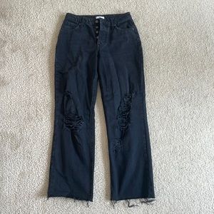 Brand new!!! Distressed mom jeans